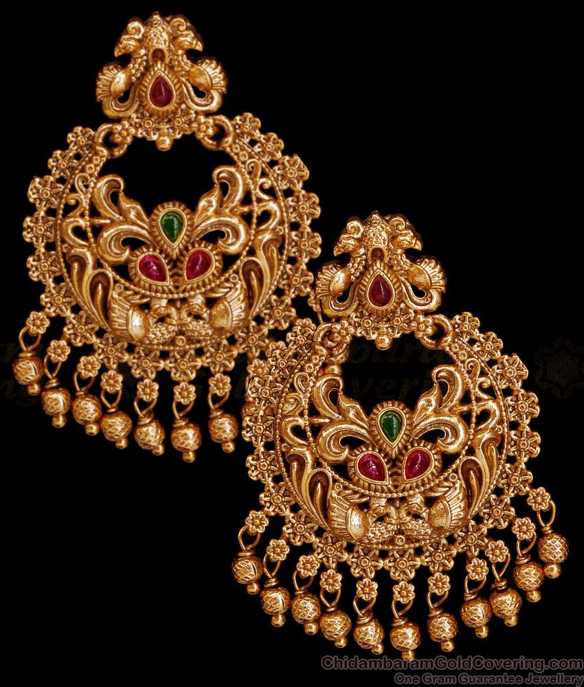 Beautiful Nagas Temple Wear Antique Chandbali Earring For Women ER5518