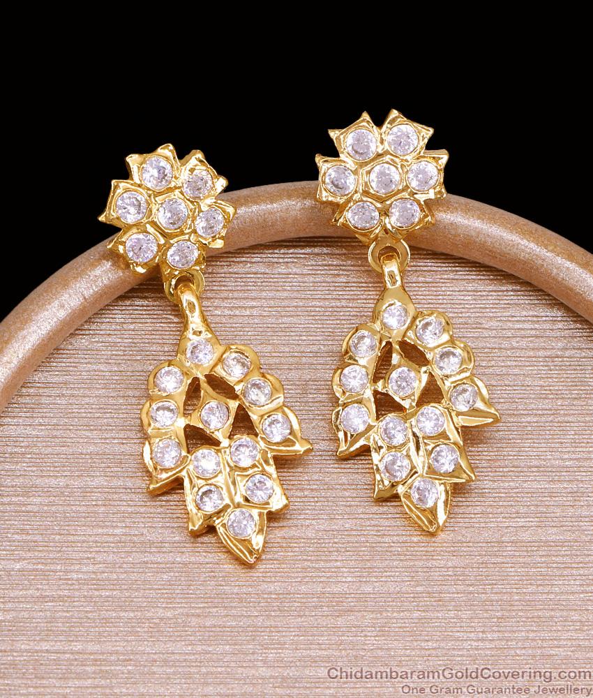 Full White Stone Impon Bridal Earring For Women Fashion ER5536