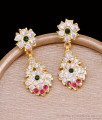 Multi Color Stone Impon Dangler Earring Floral Design For Women ER5545 Multi Color Stone Impon Dangler Earring Floral Design For Women ER5545
