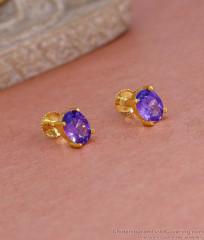 Beautiful Amethyst Stone Gold Imitation Stud Earring ER5553 Beautiful Amethyst Stone Gold Imitation Stud Earring ER5553