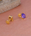 Beautiful Amethyst Stone Gold Imitation Stud Earring ER5553