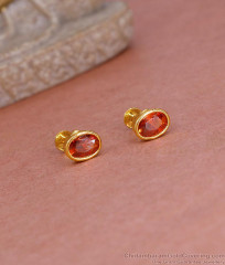 Daily Wear Ruby Stone Gold Imitation Stud Earring For Women ER5556