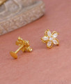 Latest Ad White Stone Floral Stud Earring At Affordable Price ER5560