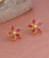College Wear Ad Stone Floral Stud Earring At Affordable Price ER5566