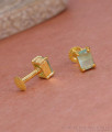 Single Blue Stone Gold Plated Stud Earring For College Girls ER5573 Single Blue Stone Gold Plated Stud Earring For College Girls ER5573