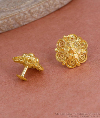High Quality Micro Gold Plated Floral Stud Earring Design Online ER5575
