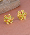Beautiful Forming Gold Flower Design Stud Earring Enamel Pattern ER5576