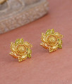 New Model Two Gram Gold Enamel Stud Earring Design Shop Online ER5577