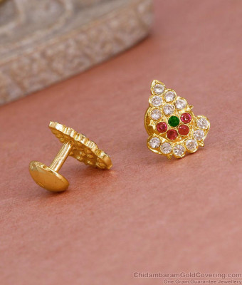 Traditional Screw Back Impon Stone Stud Earring Collections For Women ER5581