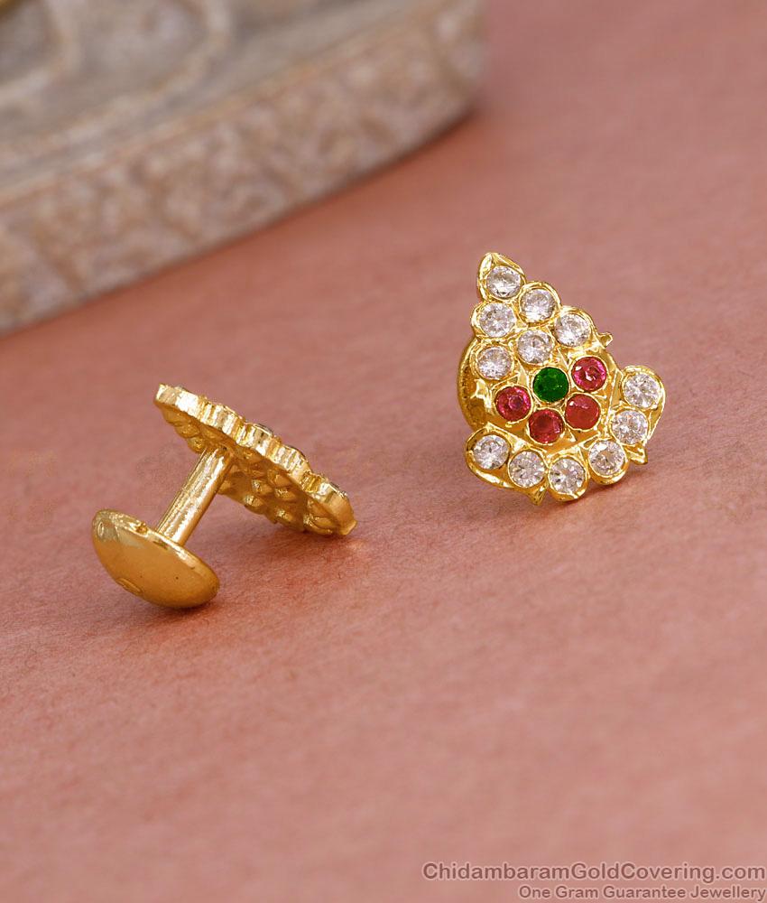 Traditional Screw Back Impon Stone Stud Earring Collections For Women ER5581