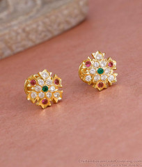 Classic Impon Panchaloha Multi Stone Earring For Regular Use ER5582