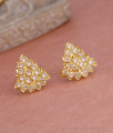 Full White Stone Impon Stud Earring Five Metal Jewelry Collections ER5584