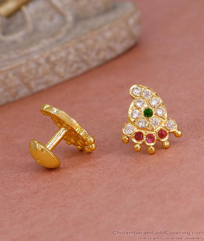 Stylish Mango Design Impon Stone Stud Earring For Women ER5585