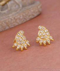 New Arrival Full White Stone Mango Stud Earring Impon Jewelry ER5586