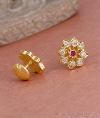 Regular Wear Original Impon Stone Stud Earring Floral Design ER5591 Regular Wear Original Impon Stone Stud Earring Floral Design ER5591