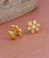 Daily Wear White Stone Impon Stud Earring Shop Online ER5597