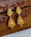 Traditional Lakshmi Motif Gold Imitation Jhumka Hanging Beads Design ER5610