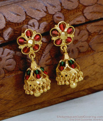 Bollywood Fashion Gold Imitation Stone Jhumki For Women ER5624