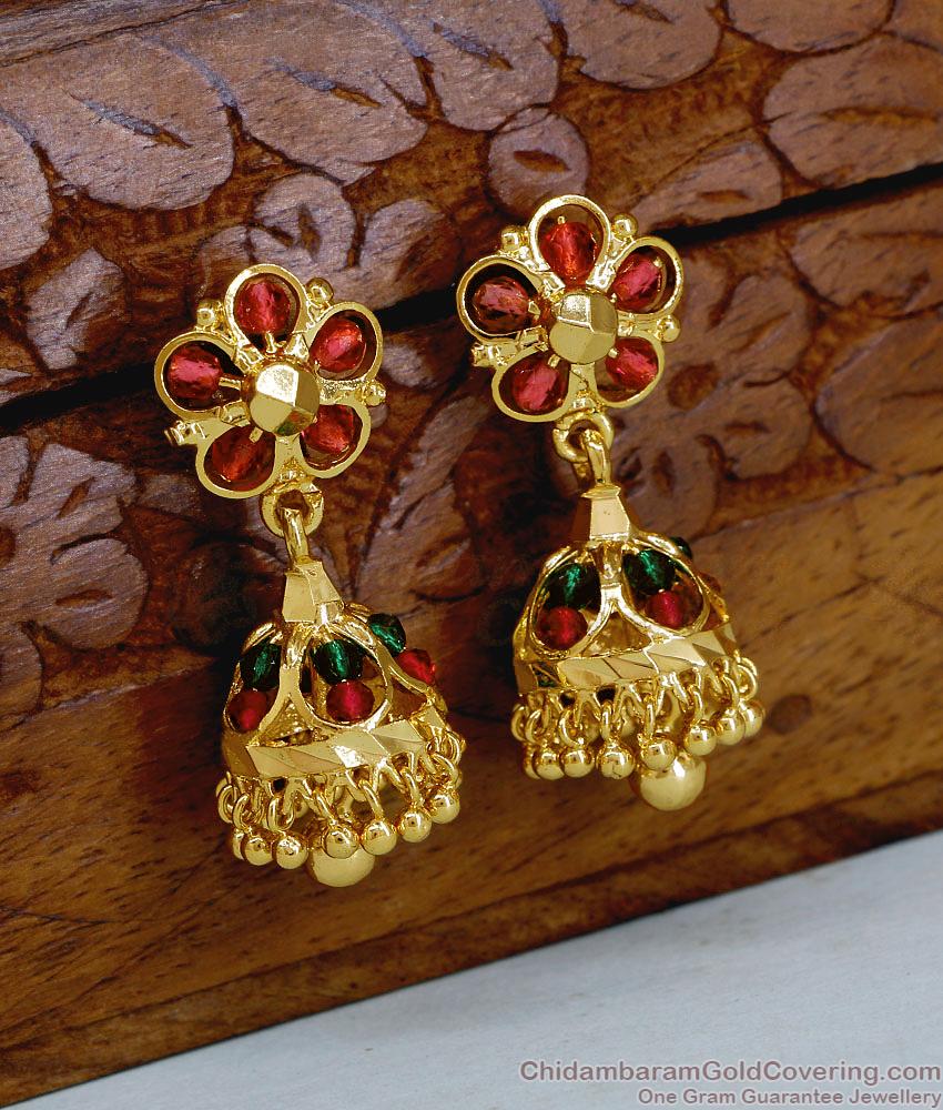 Bollywood Fashion Gold Imitation Stone Jhumki For Women ER5624