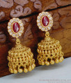 High Quality Pin Type Gold Imitation Stone Jhumkas Shop Online ER5634