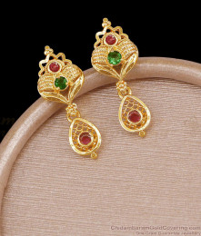 Light Weight 1 Gram Gold Earring For Everyday Use ER5643