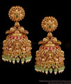 Grand Bridal Wear Lakshmi Design Antique Jhumka Pearl Jewelry ER5653