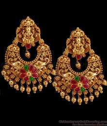 High Quality Matt Finish Antique Dangler Earring Chandabali Design ER5662