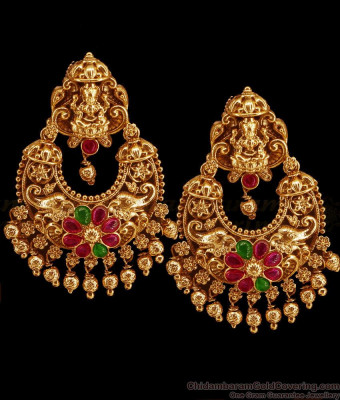 High Quality Matt Finish Antique Dangler Earring Chandabali Design ER5662