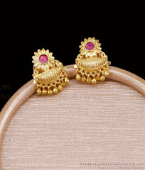 New Arrival Gold Tone Ruby Stone Earring Shop Online ER5669 New Arrival Gold Tone Ruby Stone Earring Shop Online ER5669