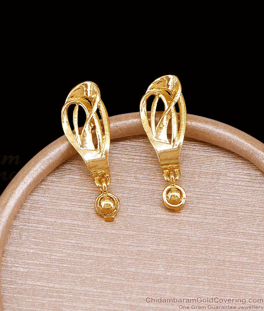 Stylish Gold Imitation Earring Plain Danglers For Party Wear ER5671 Stylish Gold Imitation Earring Plain Danglers For Party Wear ER5671