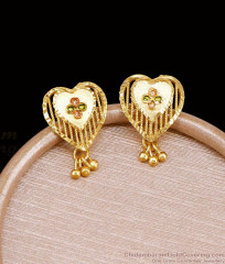 Trendy Heart Design Gold Imitation Stud Earring Shop Online ER5675