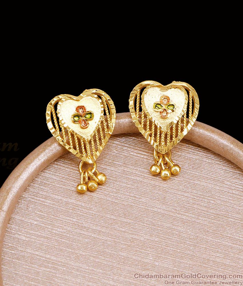 Trendy Heart Design Gold Imitation Stud Earring Shop Online ER5675 Trendy Heart Design Gold Imitation Stud Earring Shop Online ER5675