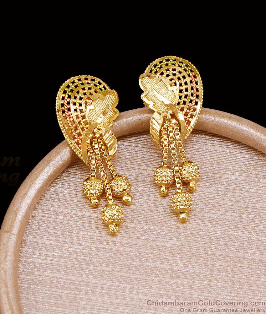 Classic Mango Design Gold Imitation Earring For Brides ER5676