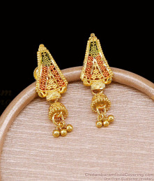 Micro Gold Plated Dangler Earring Hanging Beads Design ER5678