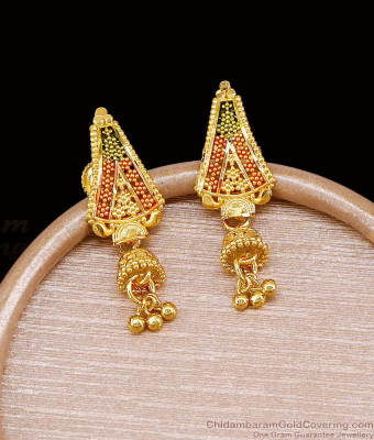 Micro Gold Plated Dangler Earring Hanging Beads Design ER5678