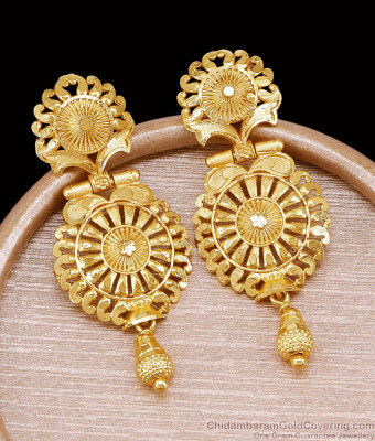 New Model Forming Gold Bridal Earring Mango Design For Brides ER5679