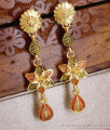 Grand Bridal Wear Enamel Design 2 Gram Gold Long Dangler Earring Online ER5685 Grand Bridal Wear Enamel Design 2 Gram Gold Long Dangler Earring Online ER5685