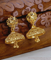 Beautiful Bridal Wear Gold Imitation Jhumkas For Women ER5687