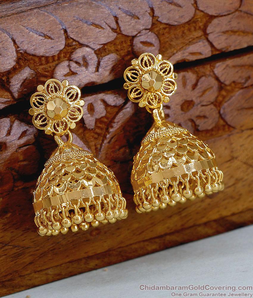 Buy Online Micro Gold Plated Jhumkas Bridal Collections ER5690 Buy Online Micro Gold Plated Jhumkas Bridal Collections ER5690
