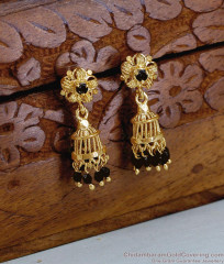 Buy Gold Finish Black Stone Fancy Jhumkas Online ER5699