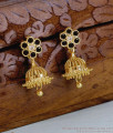 Trendy Black And White Ad Stone Gold Jhumki Earring ER5701 Trendy Black And White Ad Stone Gold Jhumki Earring ER5701