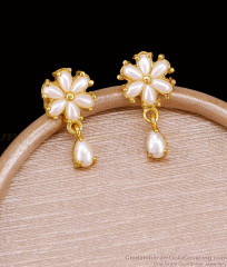 New Arrival Floral Design Gold Earring Pearl Jewelry ER5719