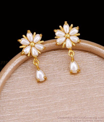 Traditional White Pearl Gold Imitation Earring For Women ER5720