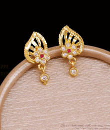 Trendy Mango Design Gold Imitation Stone Stud Earring ER5725
