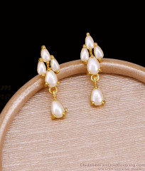 Women Daily Wear Gold Imitation Pearl Earring Online ER5726