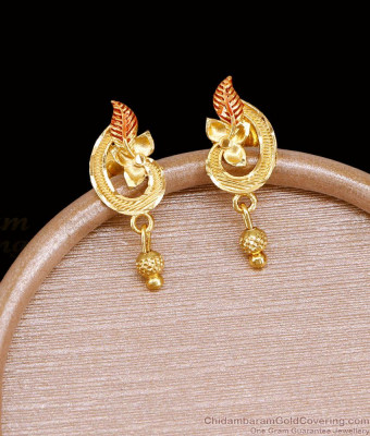 Latest Enamel Design Floral Stud Earring Forming Collections ER5735