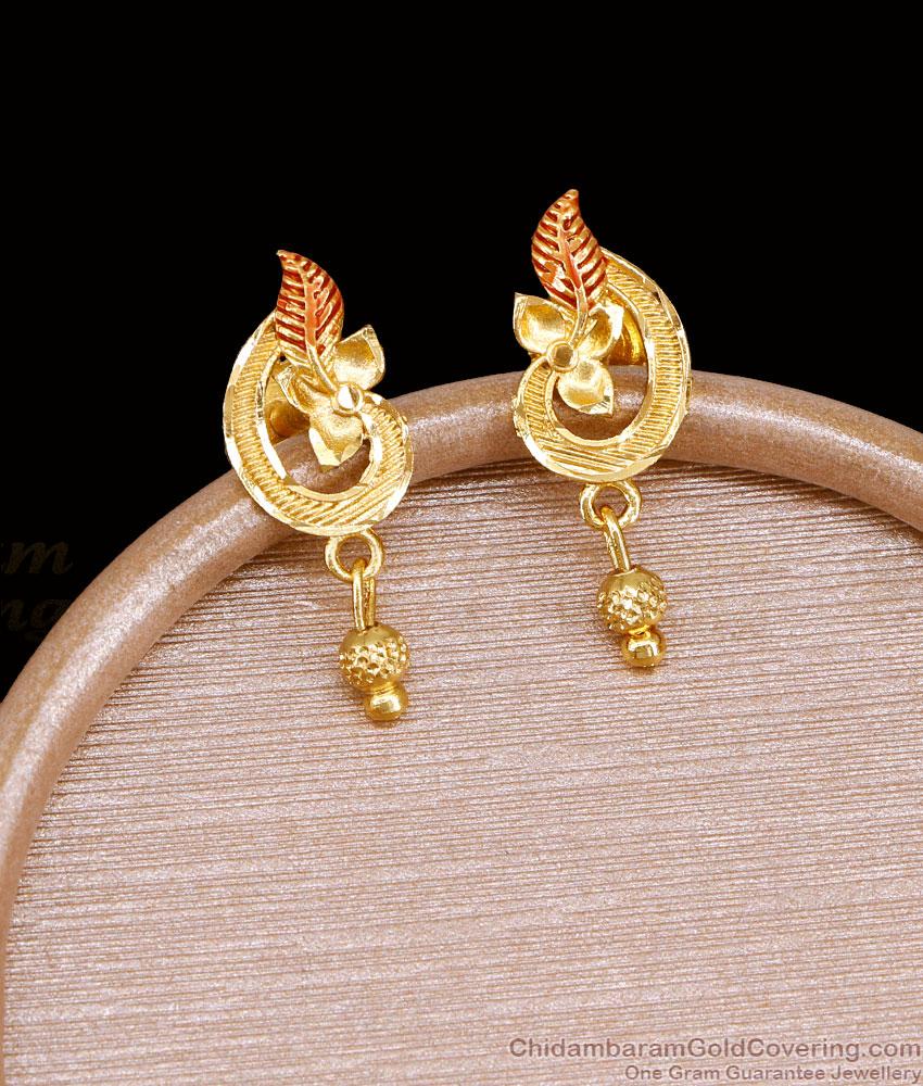 Latest Enamel Design Floral Stud Earring Forming Collections ER5735