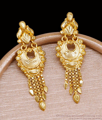 New Model Long Gold Imitation Dangler Earring For Wedding ER5736