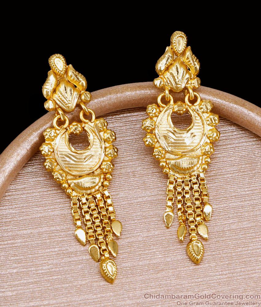 New Model Long Gold Imitation Dangler Earring For Wedding ER5736 New Model Long Gold Imitation Dangler Earring For Wedding ER5736