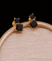 Dual Black Stone Gold Plated Evil Eye Earring Online ER5738 Dual Black Stone Gold Plated Evil Eye Earring Online ER5738